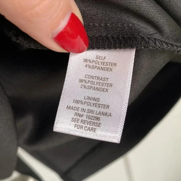 Dress Barn Bodice Lace Back Straight Midi Black Satin Like Dress Size 4 - Picture 7 of 16